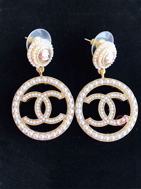 chanel logo earring price|authentic Chanel earrings.